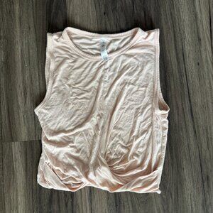 Alo Yoga Light Pink Cover Tank Top Small
